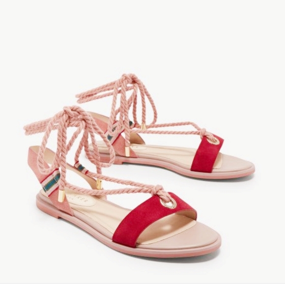 Stylish Ted Baker London Suede Rope Tie Sandals - Picture 2 of 5